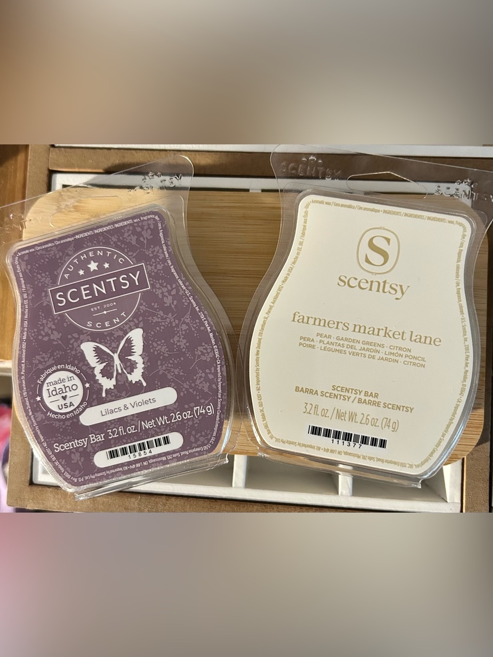 Scentsy Lavender & Cream Wax Bar Pair